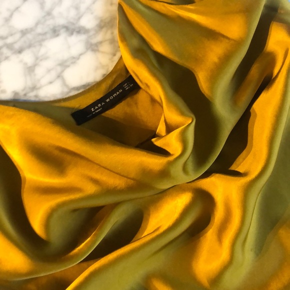 🌟HOST PICK🌟Zara Mustard Yellow Slip Dress - Picture 5 of 10